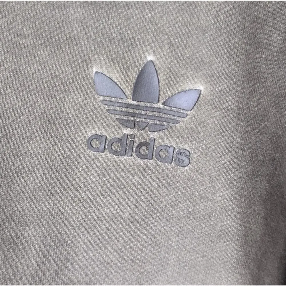 adidas dark olive Cotton Crewneck Pullover grunge Men's Long‎ Sleeve Size M